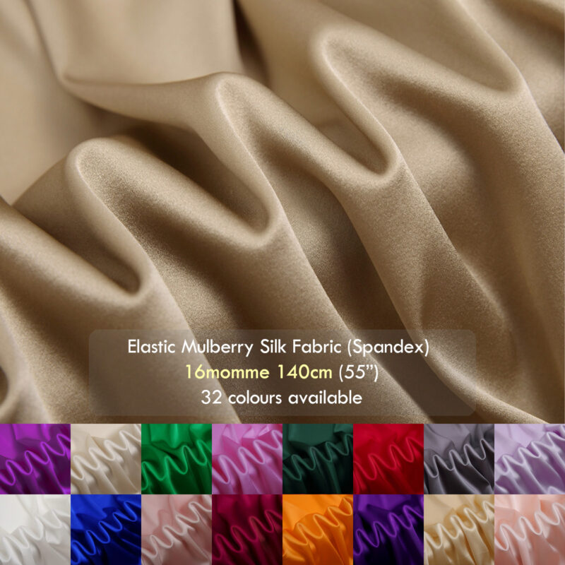 16 momme Elastic Silk satin fabrics