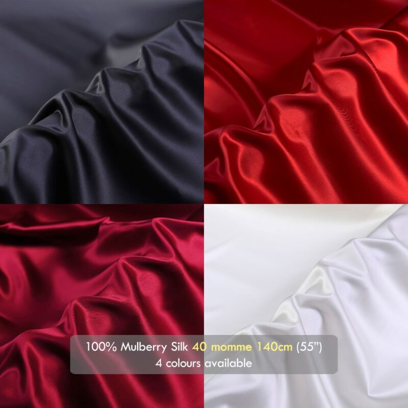 40 momme heavyweight silk satin fabrics