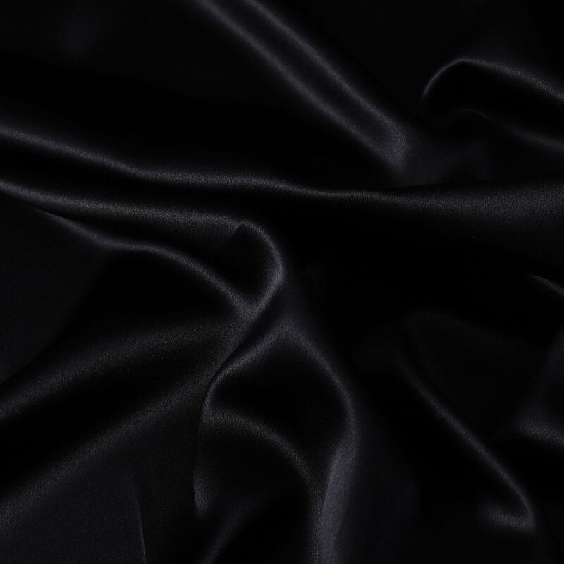 16 momme silk charmeuse luxury fabrics , Black & White, 100% mulberry silk, 55″(140cm) wide - Image 3